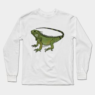 Iguana cartoon illustration Long Sleeve T-Shirt